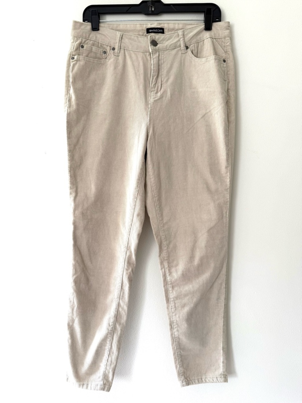 Needle & Cloth Tan Fine-Wale Corduroy Mid-Rise Skinny Ankle Pants Gorpcore